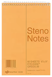 NOTEPAD, NATIONAL BRAND, 6" X 9", BROWN, 60 SHEETS/CT MAIN